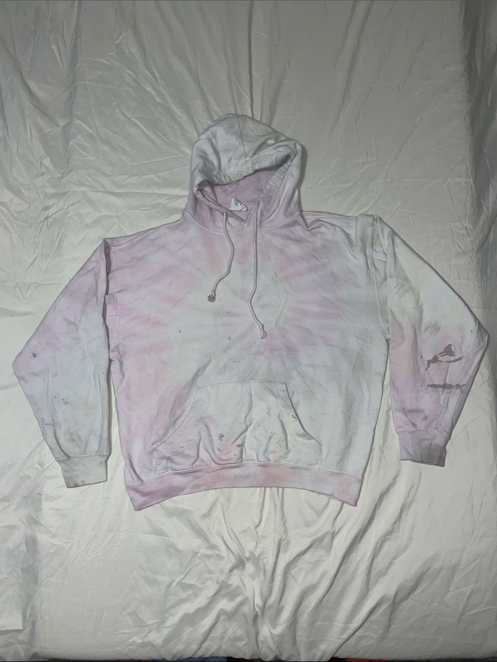 Tie-Dye Pastel Pink Hoodie Sweatshirt - Women's Cozy Pullover